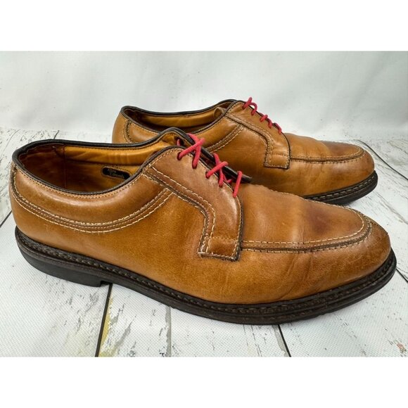 Allen Edmonds Wilbert Mens Leather Derby Shoes Size 9.5 With Red Laces - Picture 3 of 7